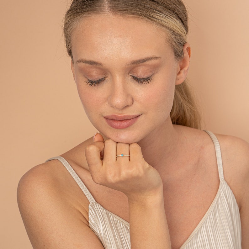 December Birthstone Topaz and Gold Ring