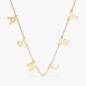 custom name letter necklace