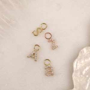 Handmade Earring Charms in letters and numbers