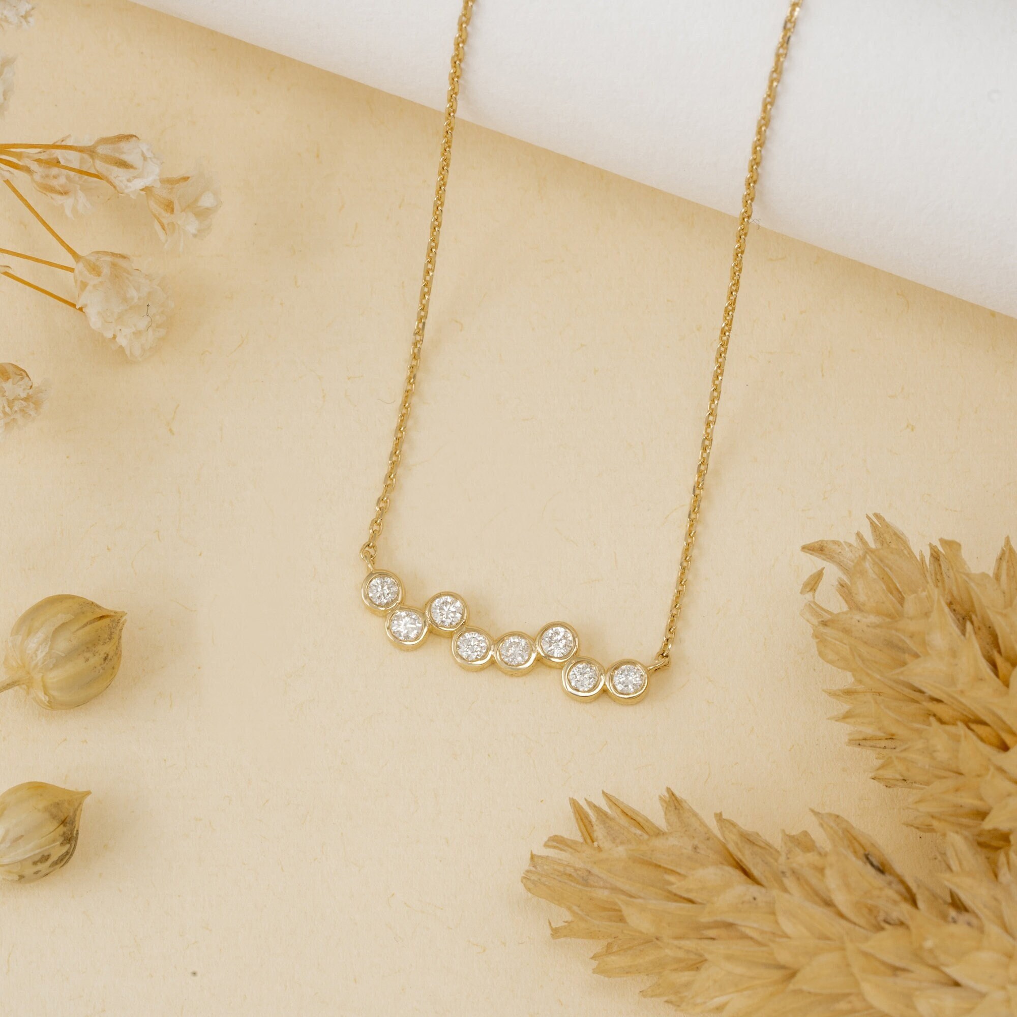 Solid gold diamond necklace Clearance