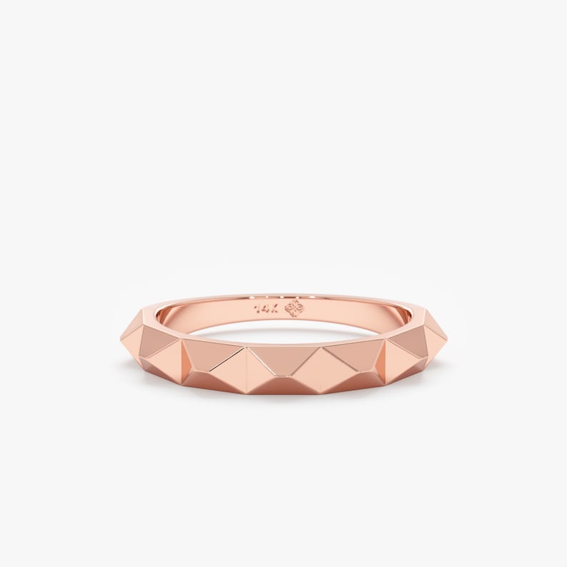 half eternity spike ring in rose gold