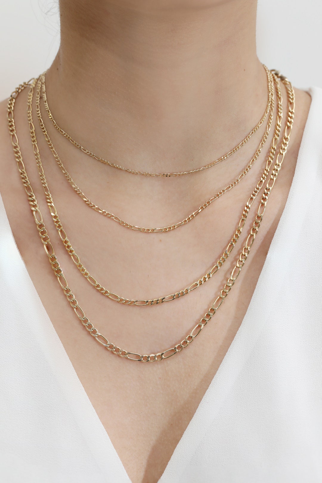 K14 Gold Figaro Chain BELIEVER JEWELRY
