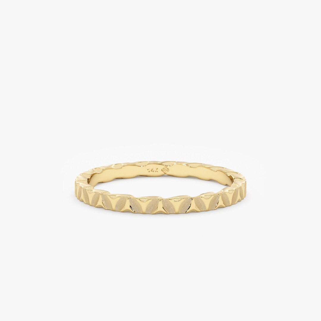 we took our beloved hand hammered band and made it... 14k Solid Gold Hand Hammered Band, 2 Mm, Dainty Gold Ring, Dainty ...