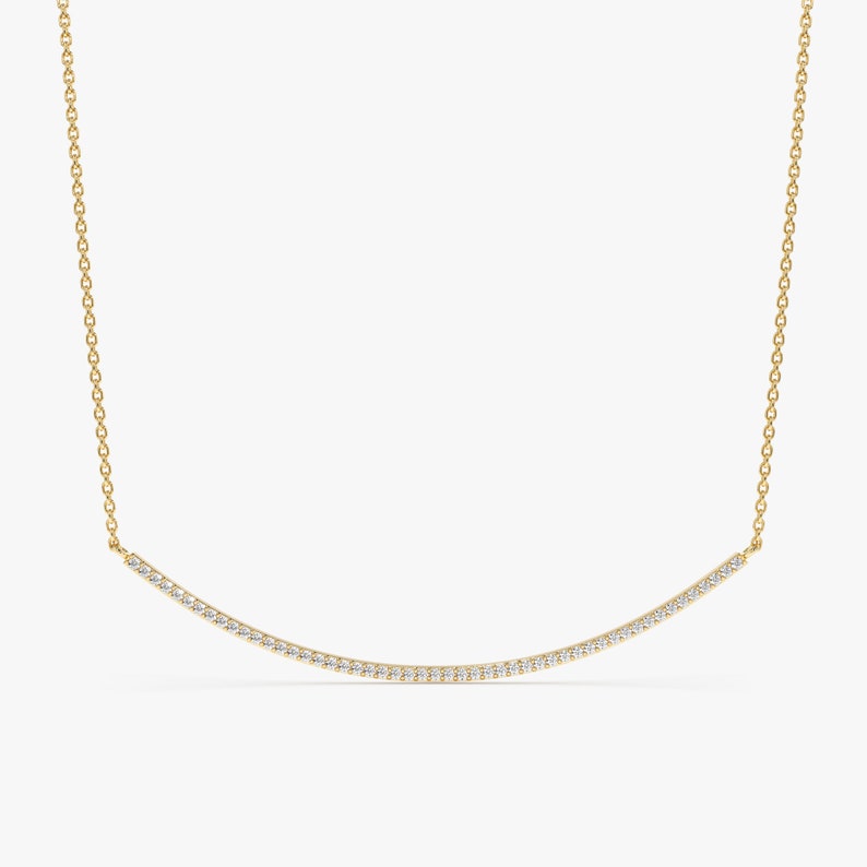 Diamond Bar Necklace