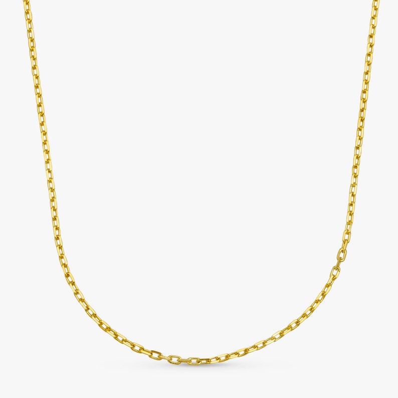dainty cable chain necklace in 14k gold