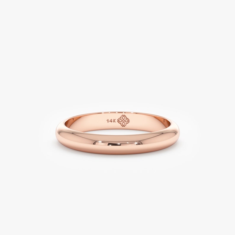 round dome ring in rose gold