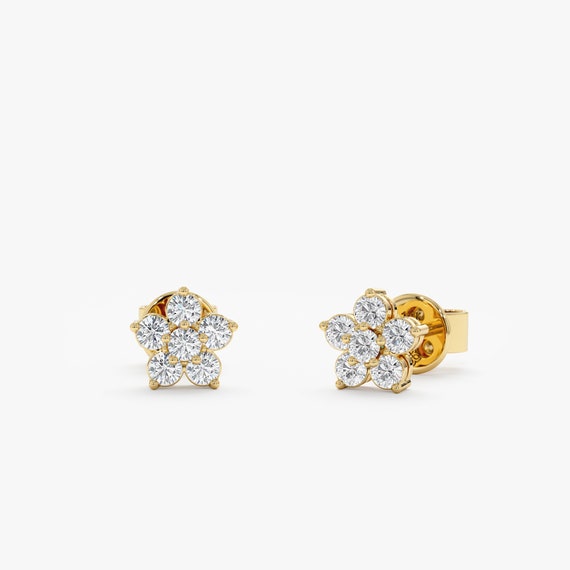 Graff White Gold and Diamond Wild Flower Stud Earrings | Harrods UK