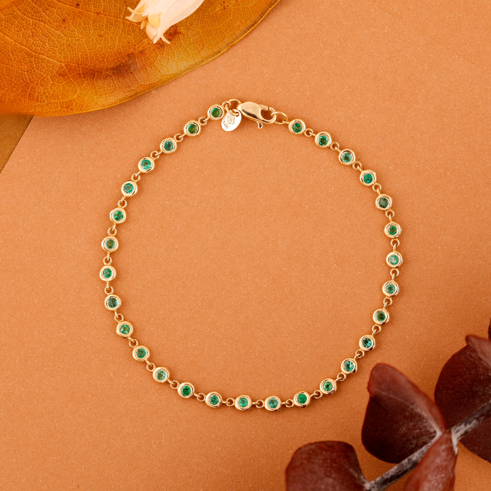 14k Gold Emerald Tennis Bracelet Emerald Bracelet Emerald by Etsy