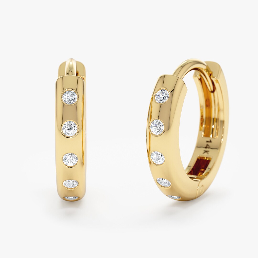 SMALL DIAMOND HOOPS main image 0