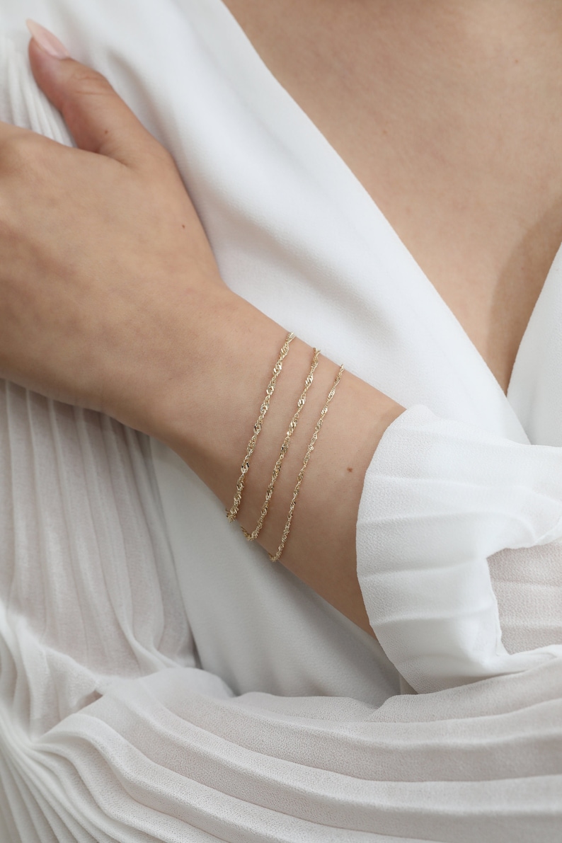 gold singapore bracelet