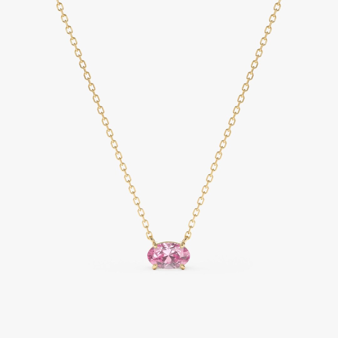 Turquoise & Pink Sapphire Revival Row Necklace main image 1