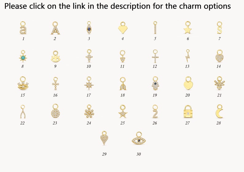 handmade diamond and plain gold earring charms