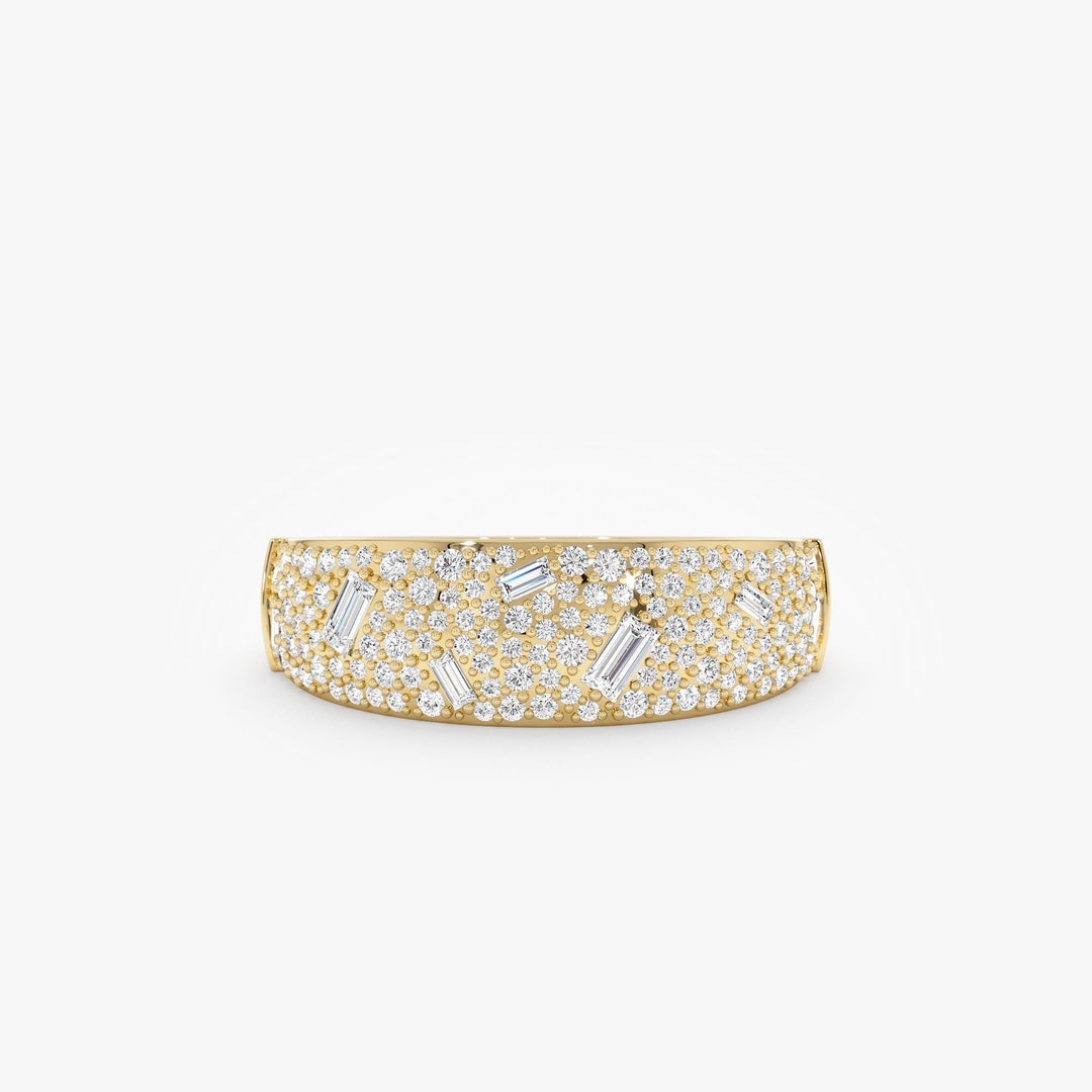A modern Diamond Scatter Bubble Cluster Ring main image 1