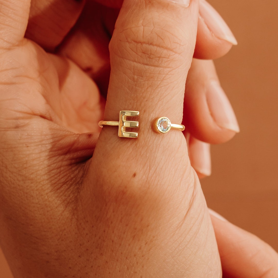 Buy Pipa Bella by Nykaa Fashion S Initial Gold Letter Ring Online