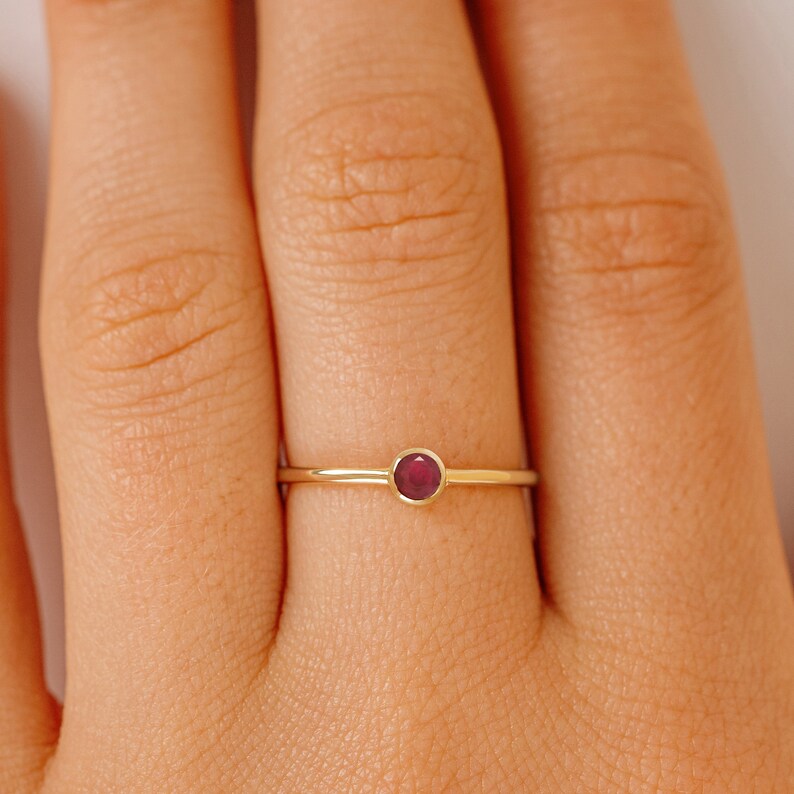 dainty round ruby band