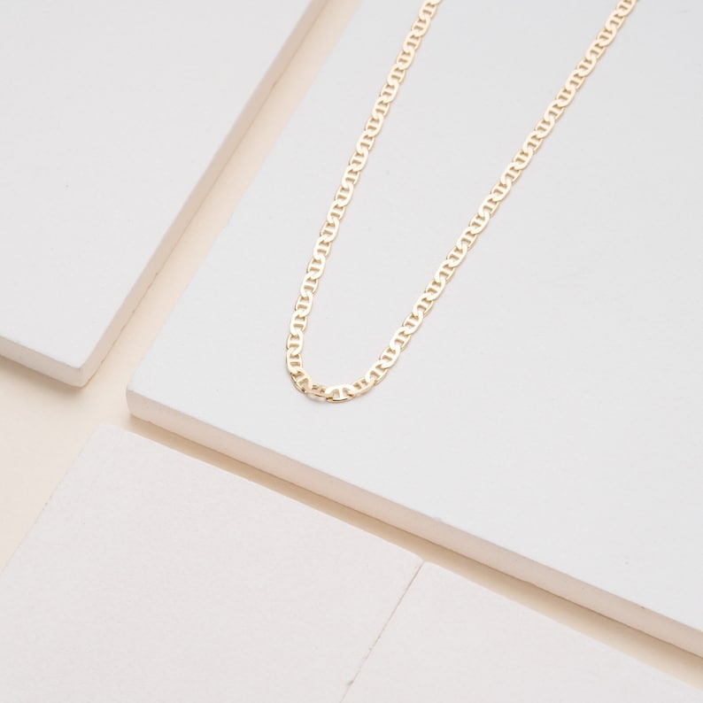 14k mariner link chain necklace