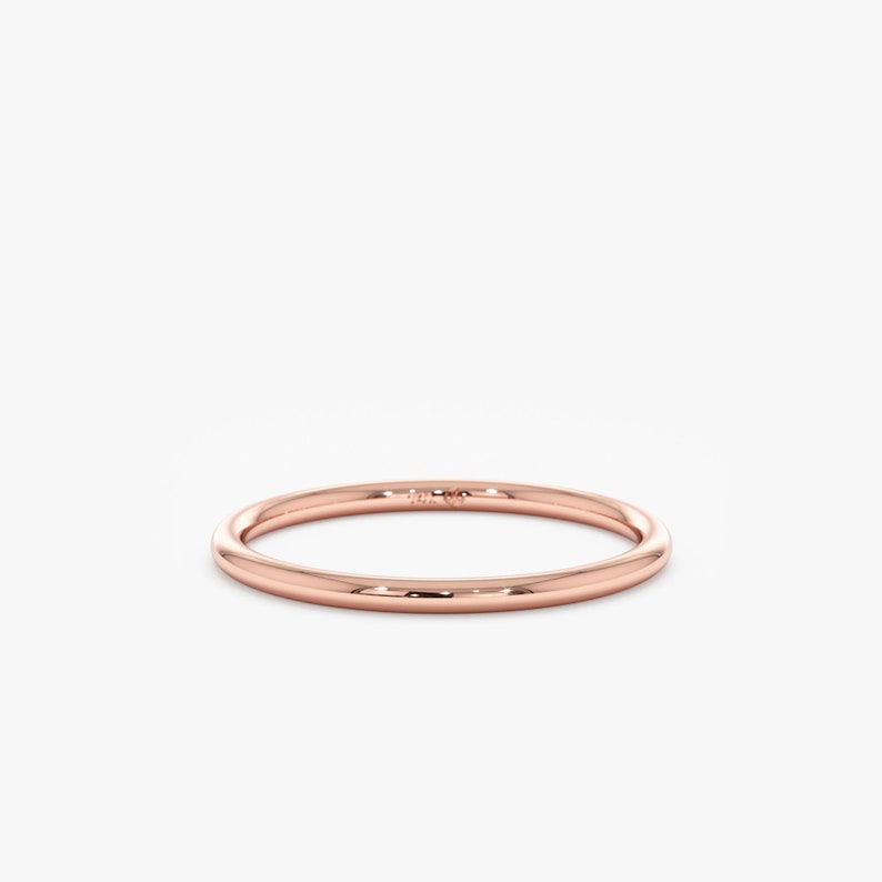 thin rose gold wedding band