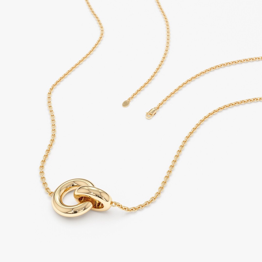 Irvine Gold Circle Pendant Necklace