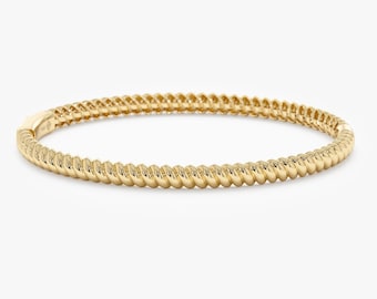 Bracelet Jonc En Or 18 Carats - Très Ancien Et Superbe, Occasion