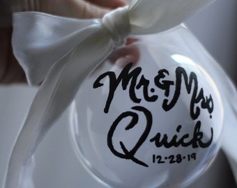 Hand Painted Calligraphy Ornament