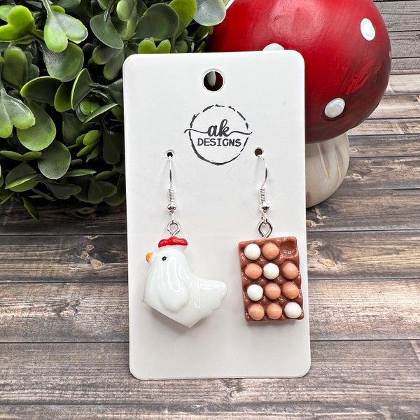 Chicken Earrings Etsy