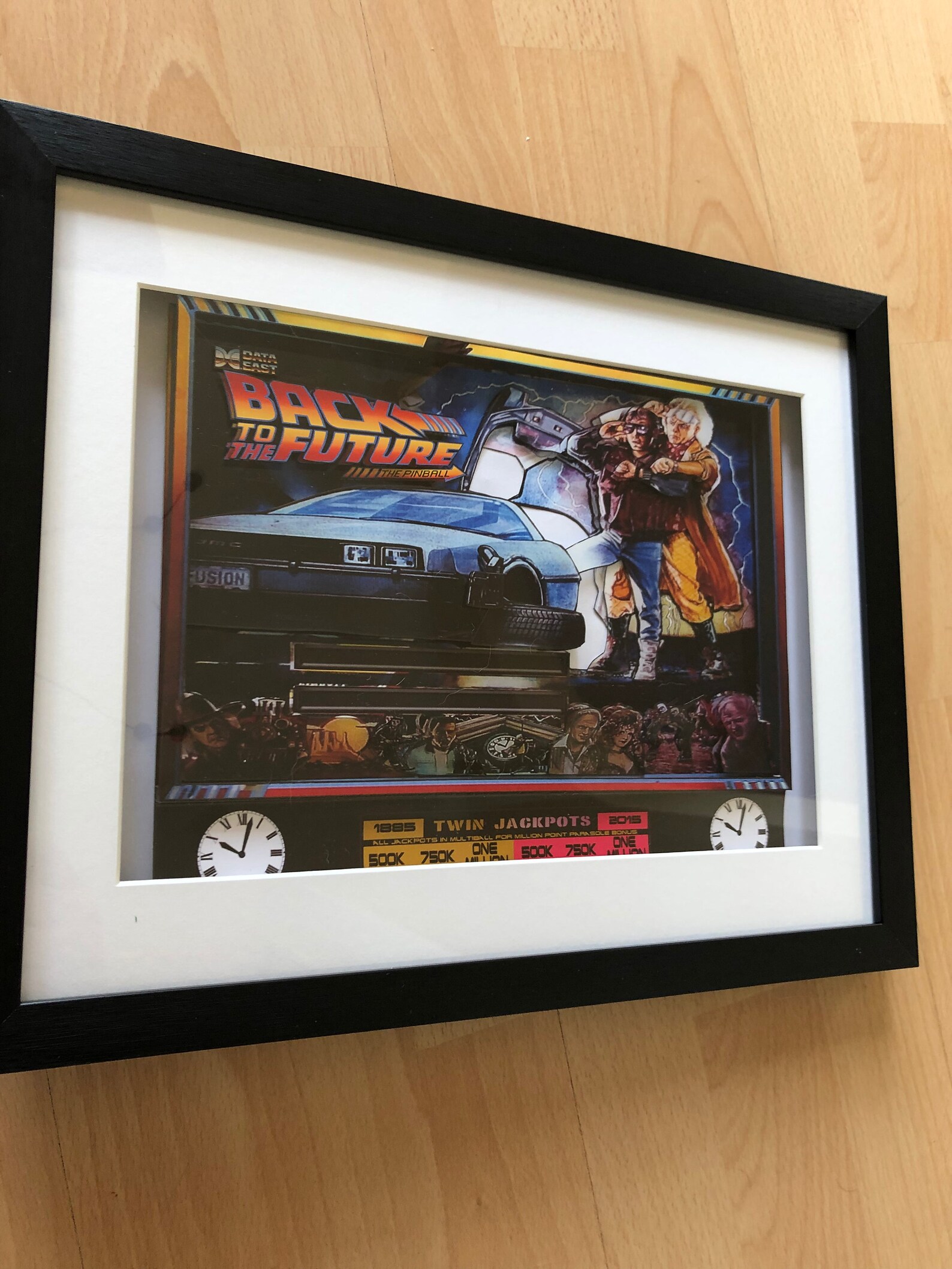 Back to the Future Pinball Backglass 3D Shadow Box Art LED Etsy