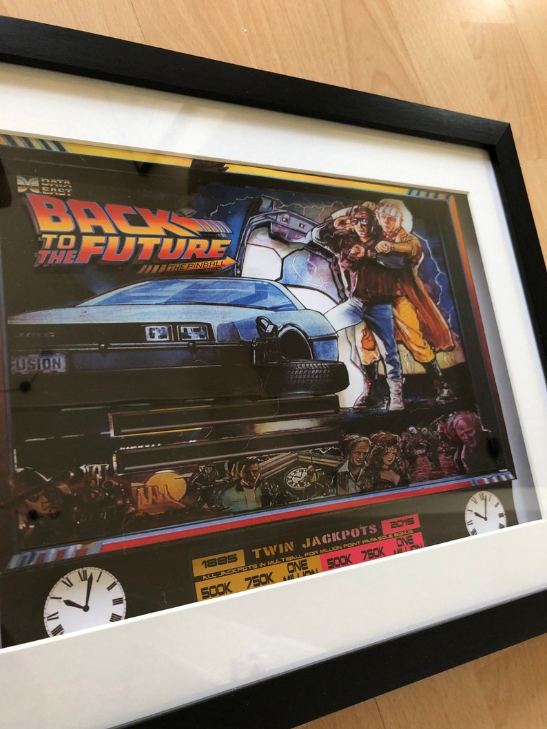 Back to the Future Pinball Backglass 3D Shadow Box Art LED Etsy