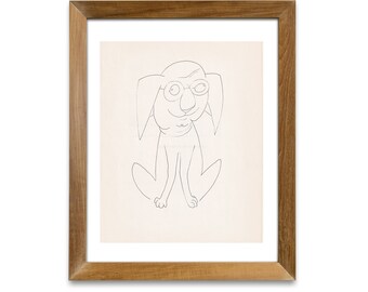 Vintage 1958 Terrier Dog Art Print, dekoracja ścienna z kreskówkowym zwierzęciem