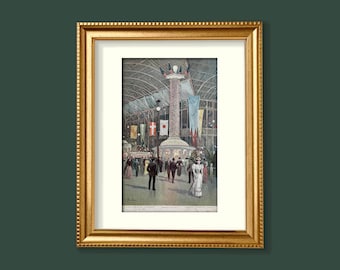 Rare Find Original Vintage art print Gallery Wall Chicago Electrical Building Electricity Building Edison Tower 1893 wall decor 8”x10”