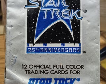 Tarjetas coleccionables de Star Trek selladas. Serie de televisión original 25.º aniversario 1991