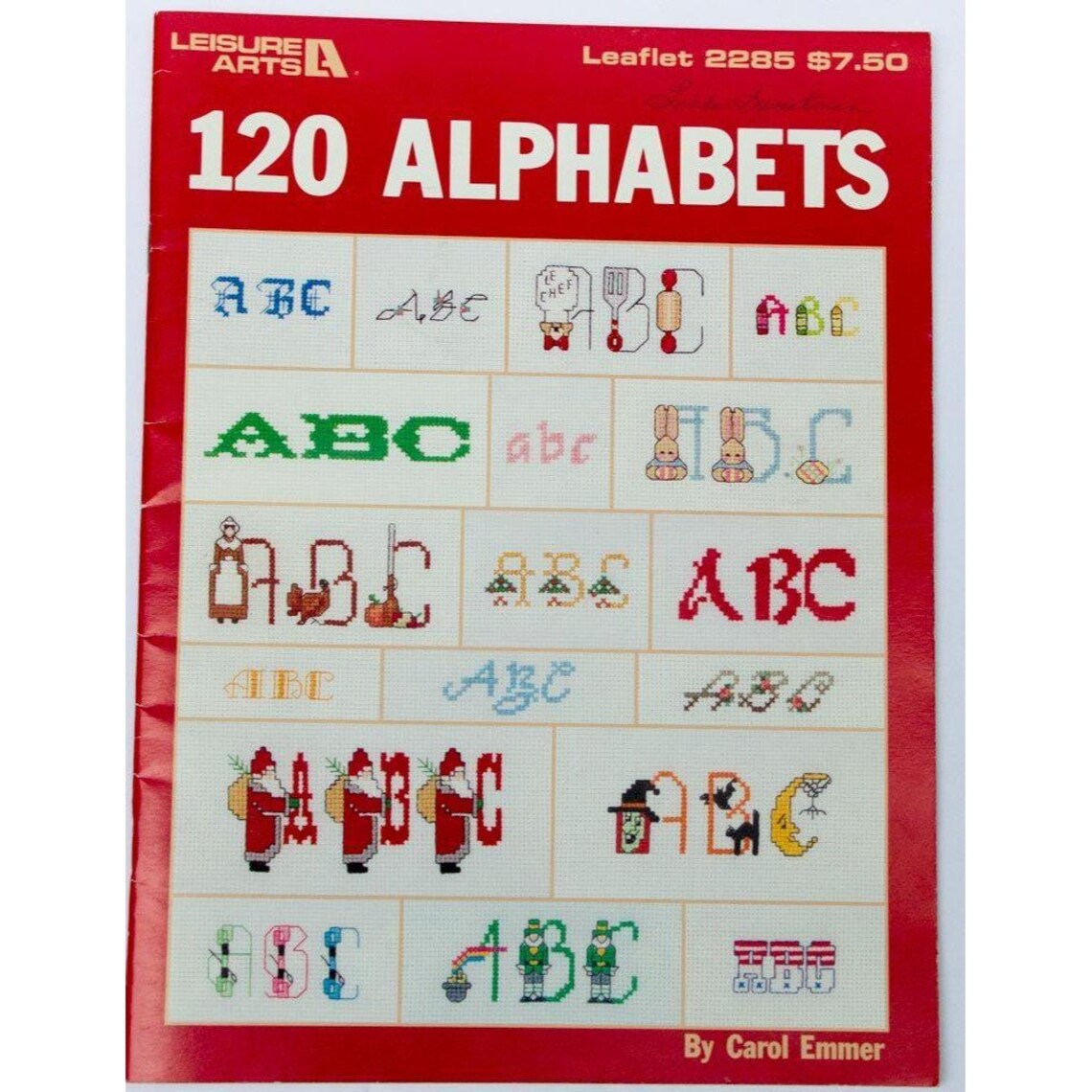 Vintage Lot of 3 Cross Stitch ALPHABET Books Monograms Floral Etsy