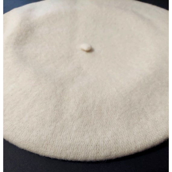 Vintage Ivory 100% WOOL BERET Sears Czechoslovaki… - image 7