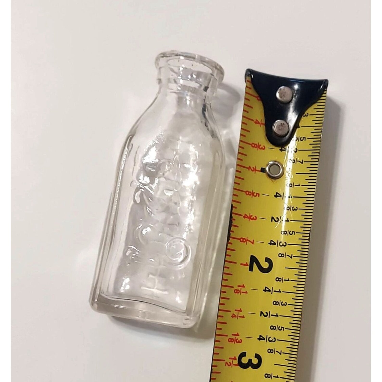 Vintage Glass Baby Doll Bottle Embossed Dog Wetting Toy Etsy