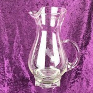 Elegant Princess House Heritage Etched Floral Motif Pitcher, 72 Ounces