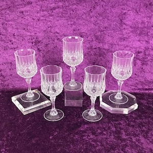 Longchamp Crystal Wine Glasses by Crystal D&#39;Arques from France