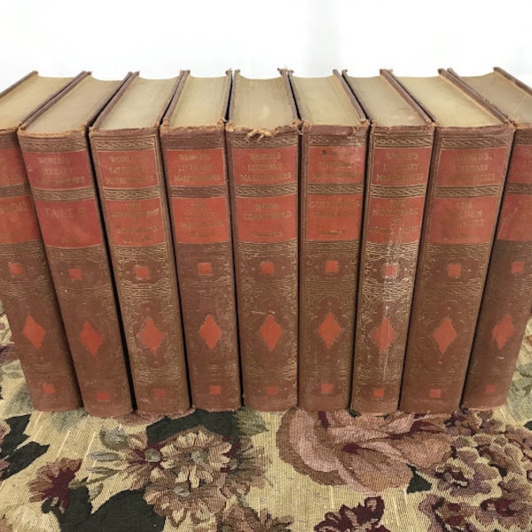 Antique / Vintage Worlds Literary Masterpieces Book Collection, Lowell Press, 1930's