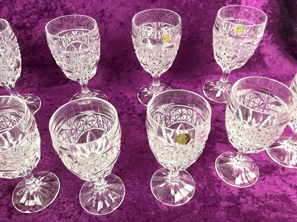 Handcut Lead Crystal 'Action' Stemware from Zajecar Etsy