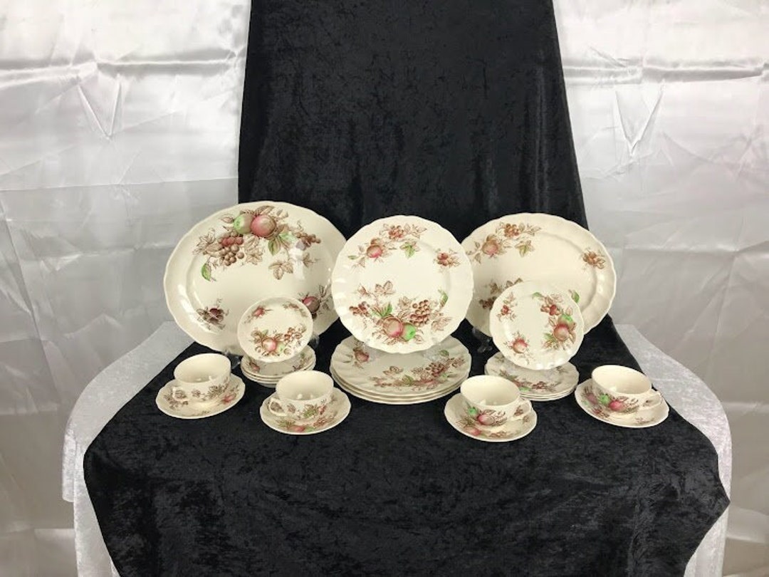 Johnson Brothers Harvest Time Brown Toned Fruit / Leaves Etsy