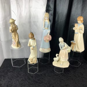 Enchanting Lladro Style Figurines: A Set of Five Masterpieces Capturing the Essence of Childhood