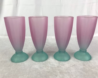 Watermelon Parfait / Ice Cream / Fountain Glasses in Frosted Pink