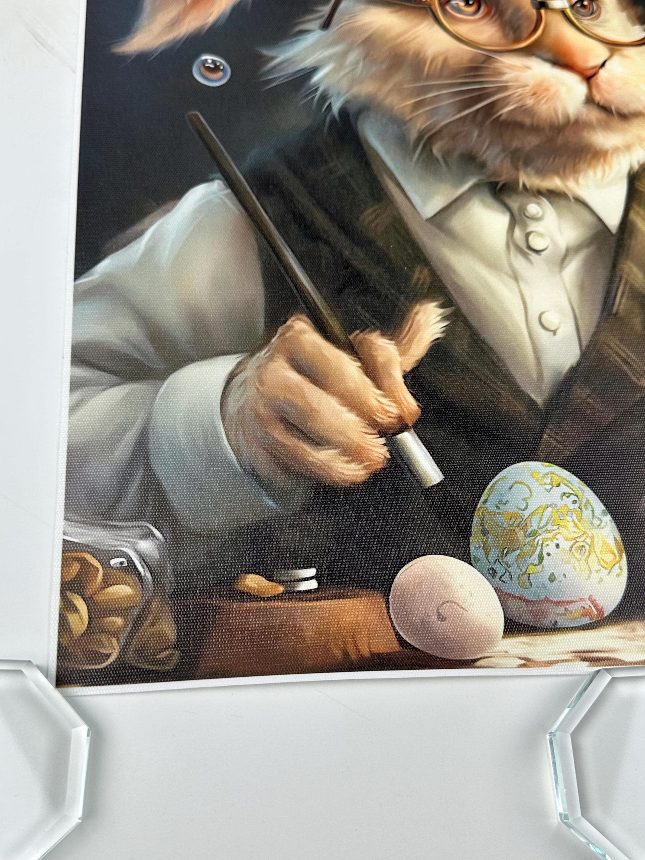 The Easter Bunny Artist, Victorian Inspired Whimsical Canvas Print