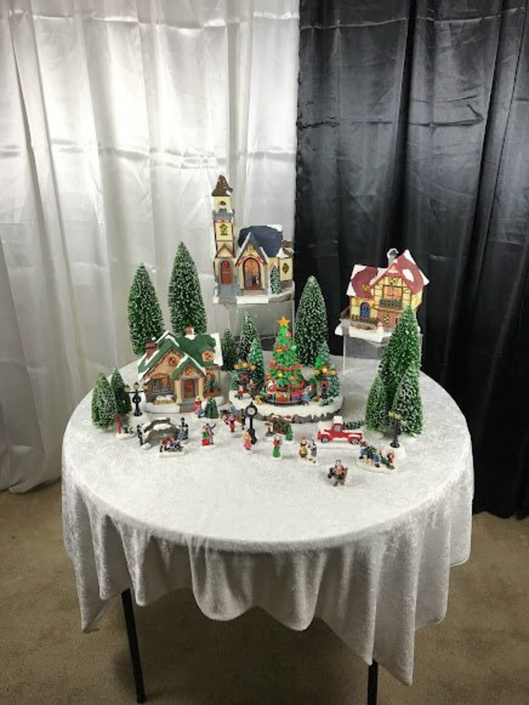 Victorian Christmas Village With Lights and Music, 30 Piece Wonderland