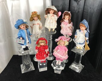 The Days of the Week Porcelain Doll Collection, Seven Dolls by