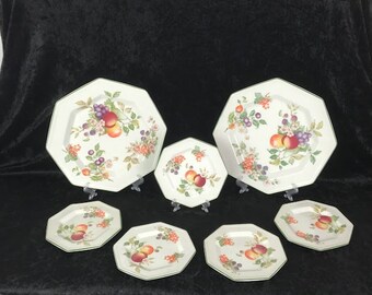 Lovely Fresh Fruit Dinner Bread Butter Plates by Johnson
