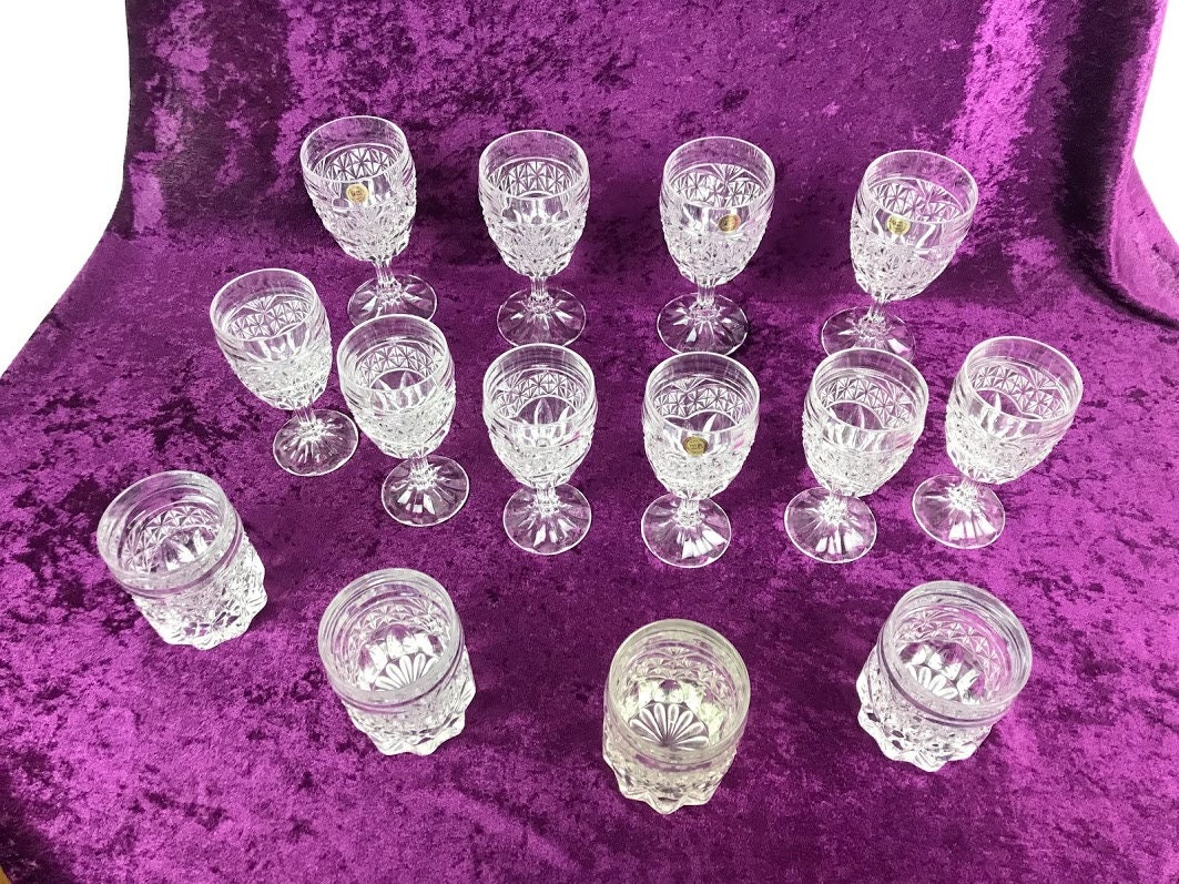 Zajecar Handcut Lead Crystal 'action' Stemware Etsy