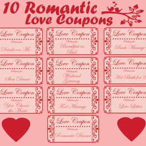 Love Coupon Book, Printable Love Coupons, Romantic Coupon Book, Naughty ...
