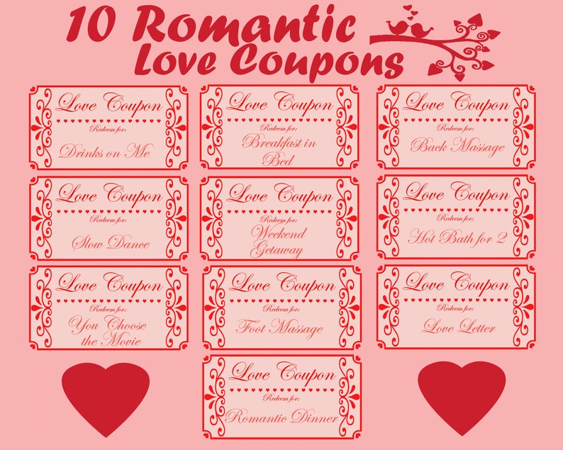 Love Coupon Book, Printable Love Coupons, Romantic Coupon Book, Naughty Coupon Book, Valentines Coupons, Printable Coupons, Anniversary Gift image 2