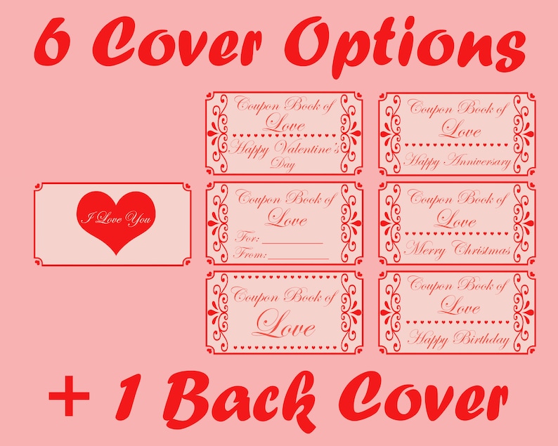 Love Coupon Book, Printable Love Coupons, Romantic Coupon Book, Naughty Coupon Book, Valentines Coupons, Printable Coupons, Anniversary Gift image 5