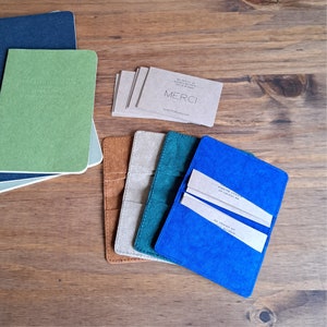 Porte-carte végan personnalisable fait en papier lavable, écologique et durable, Etui pour carte de visite, Cadeau d'anniversaire durable