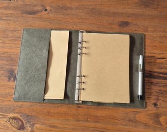 Minimalist handmade binder made of washable paper